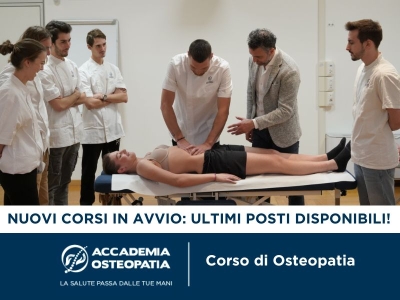 Nuovi corsi di Osteopatia in avvio: ultimi posti disponibili!